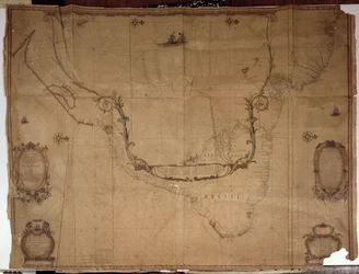 Ms 1288 f.25 Karte von Brasilien, aus niederländischen Seekarten, 1637